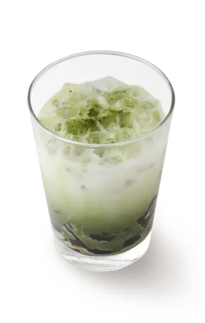 黒糖ゼリー入り出雲抹茶ラテ