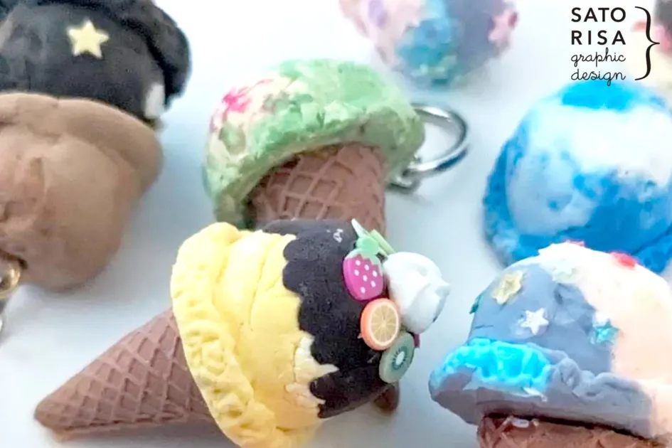 SATO RISAのアイスクリームキーホルダー