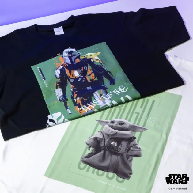 新商品/ SWマンダロリアン・アンド・グローグーTシャツ(黒・白) 各4,700円