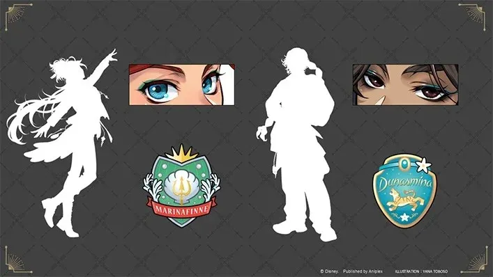 ロイヤルソードアカデミー2寮の一部ビジュアルと寮章