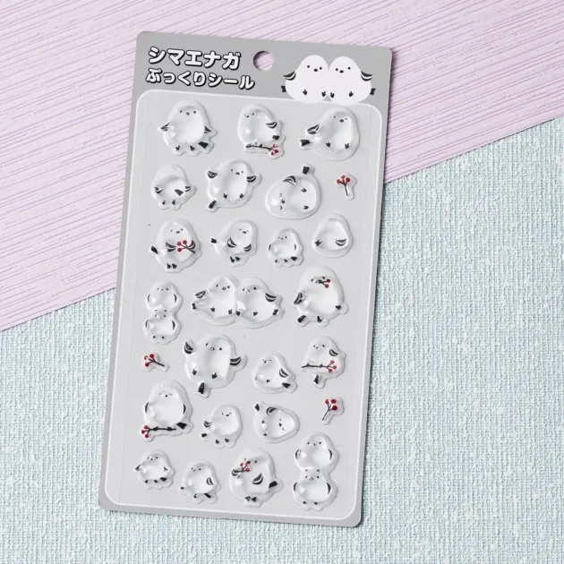 シマエナガのぷっくりシール