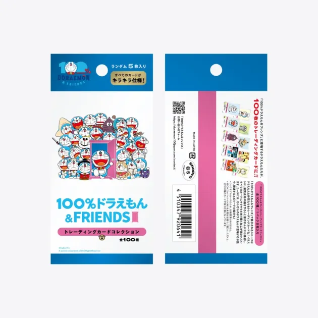 100%ドラえもん＆フレンズ トレーディングカードコレクションのパッケージ