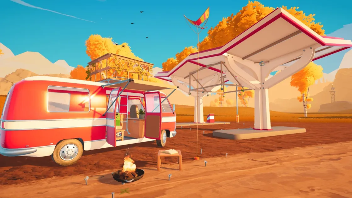 キャンピングカーの風景