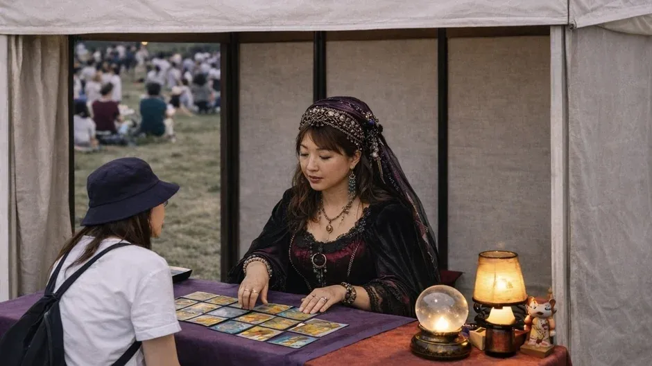 タロット占いをする占い師