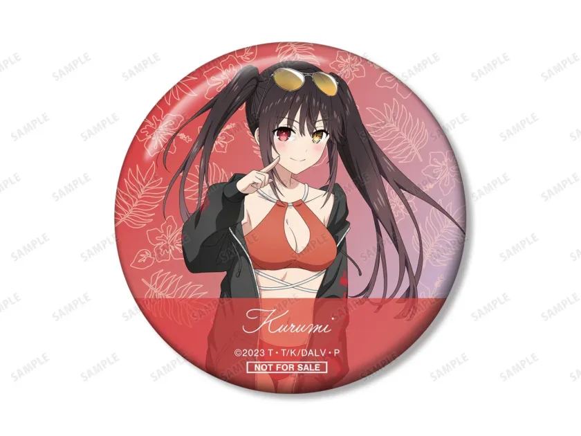 描き下ろし 時崎狂三 ビーチデートver. 75mm缶バッジ イベント限定特典