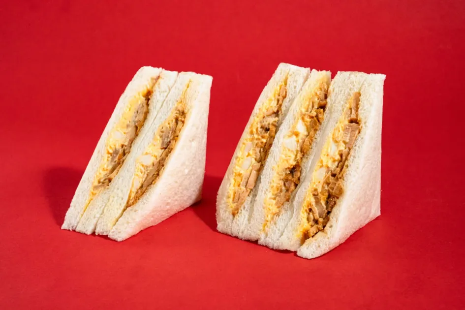 テリヤキチキンとたまごのサンドの比較画像