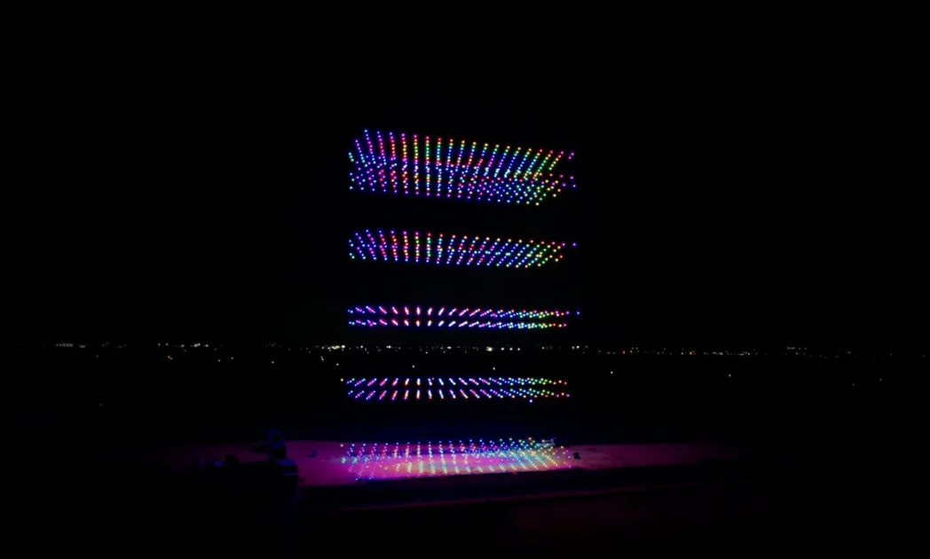 ドローンショーの様子