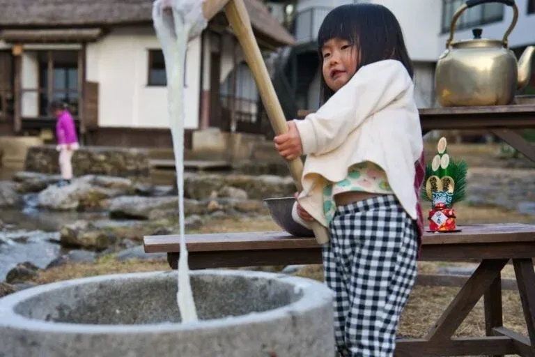 餅つき体験