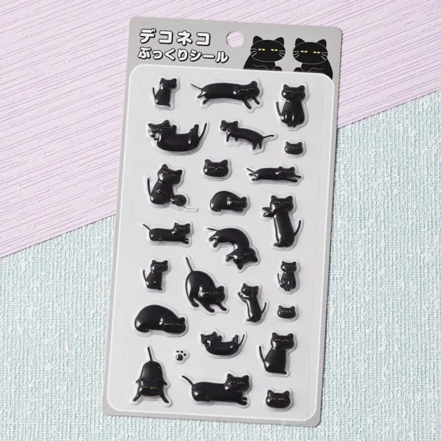 デコネコのぷっくりシール