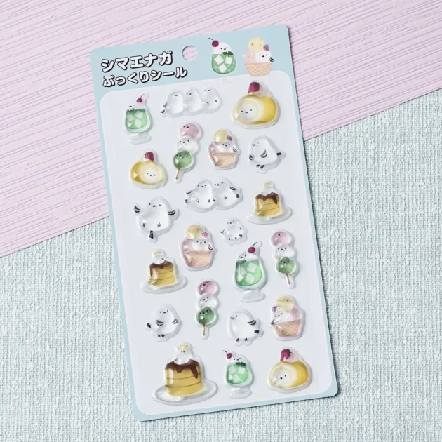 シマエナガスイーツのぷっくりシール