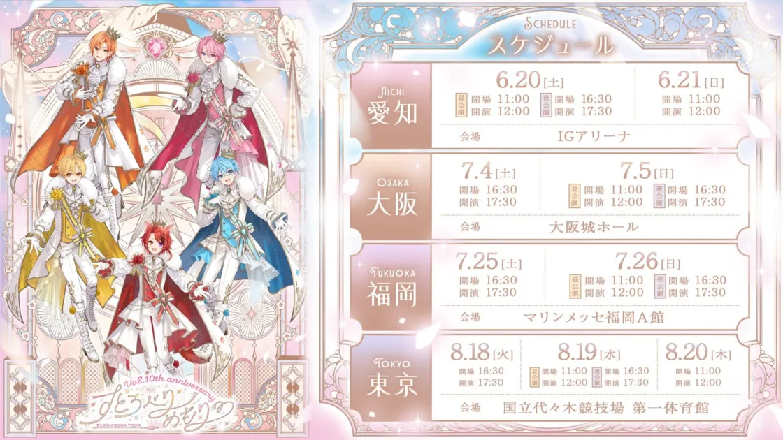 すとぷり ARENA TOUR vol. 10th anniversary スケジュール
