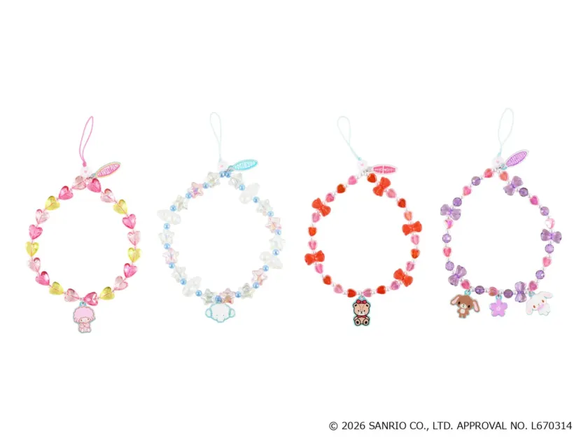 SKINNYDIP LONDONとサンリオキャラクターズのコラボビーズフォンストラップ