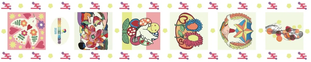 「BLOOMIX TOKYO 2026」の文字を含む、カラフルなイラストレーションのバナーです。