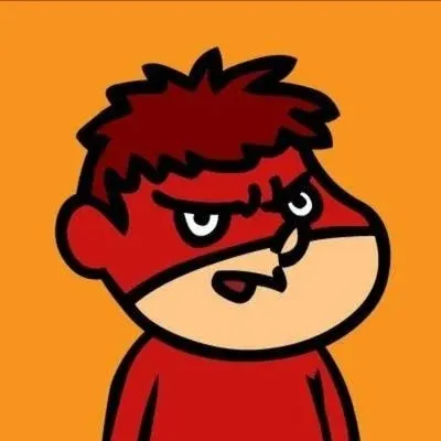 赤いマスクのカートゥーンキャラクター