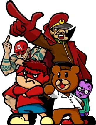 鷹の爪団のキャラクター集合イラスト