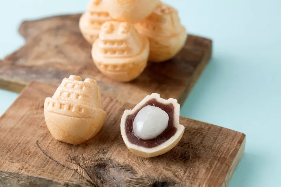 最中,和菓子,あんこ,餅,スイーツ,船形,菓子,デザート,伝統菓子,食品