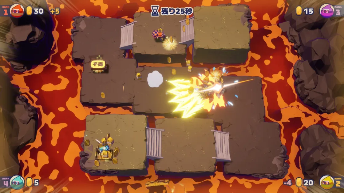 新ステージでのバトルシーン（マグマ）