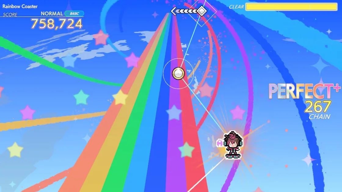 Rainbow Coaster 楽曲プレイ画面