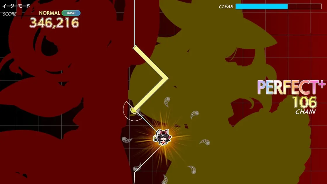 イージーモード 楽曲プレイ画面