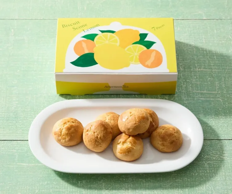 ビスケットスコーン レモンと箱