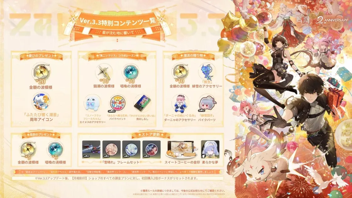 Ver.3.3特別コンテンツ一覧