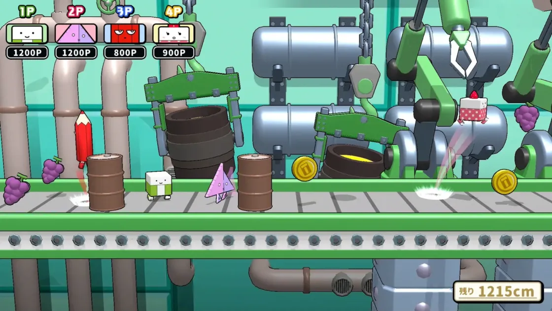 消しゴムくんを操作してゴールを目指すアクションモード「走れ！消しゴムくん」