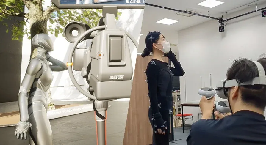 VRとモーションキャプチャを組み合わせたコンテンツ制作風景