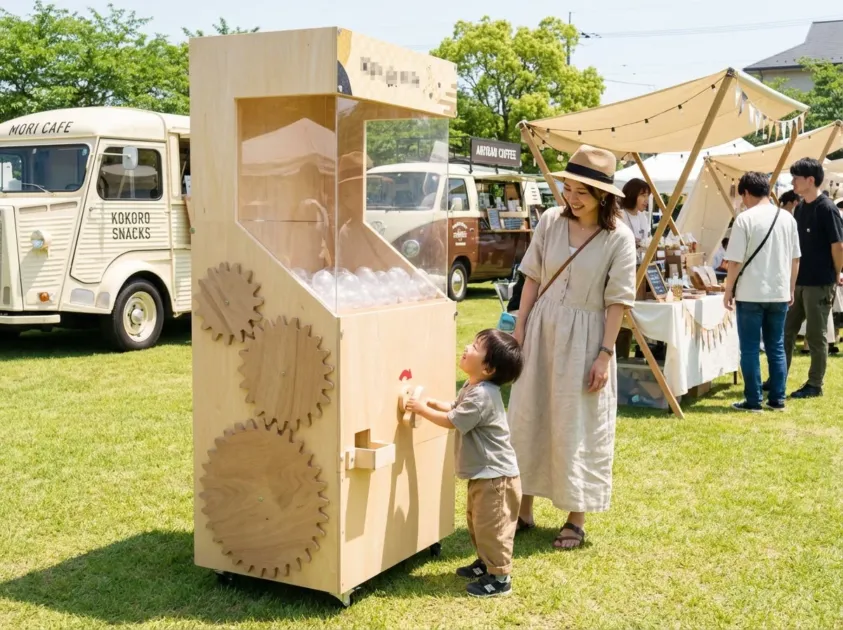 親子で熱狂！巨大ガチャ