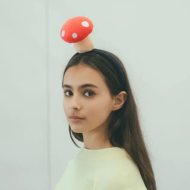 キノコのカチューシャ着用イメージ