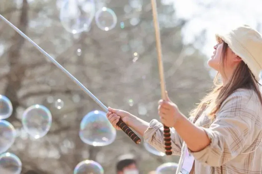 シャボン玉パフォーマンス