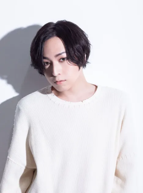 男性、ポートレート、白背景、ニット