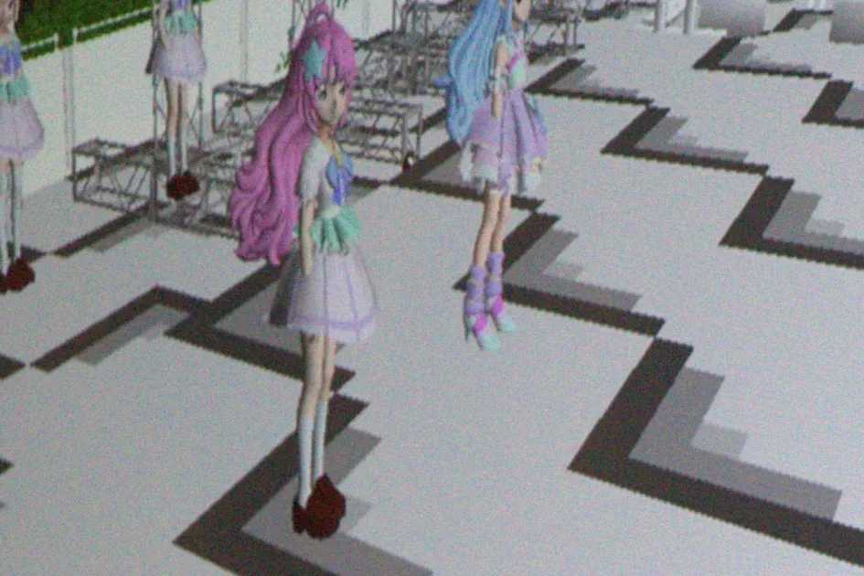 バーチャルアイドルがステージに立つ様子