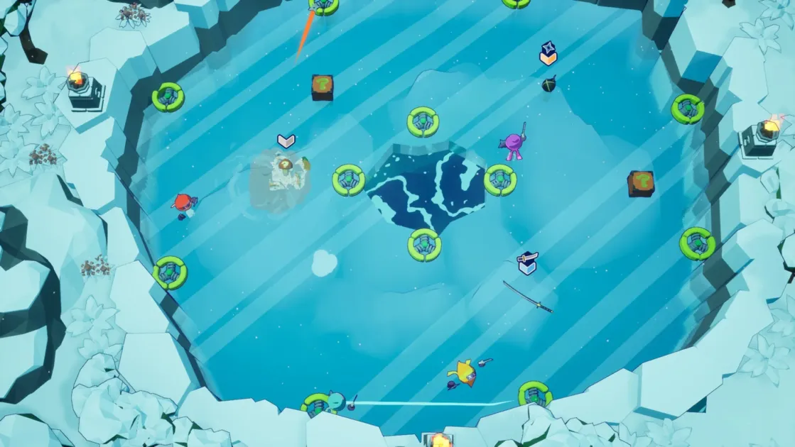 穴ぼこスケートリンクのゲームプレイ