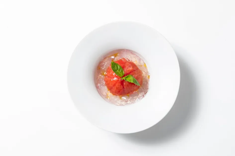奥田の旨塩冷やしおでん～完熟トマトの出汁ジュレ～