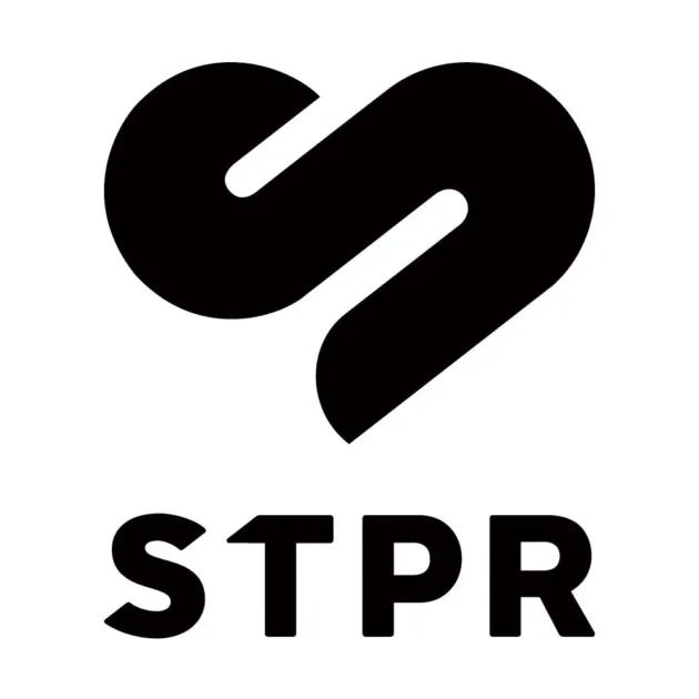 ロゴ,STPR,デザイン,シンボル,企業ロゴ,ブランド,黒,白,モノクロ