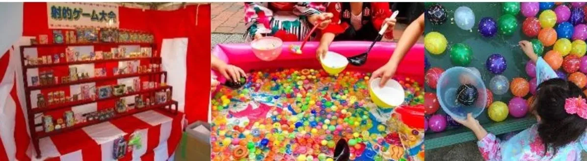 夏祭りの縁日の様子