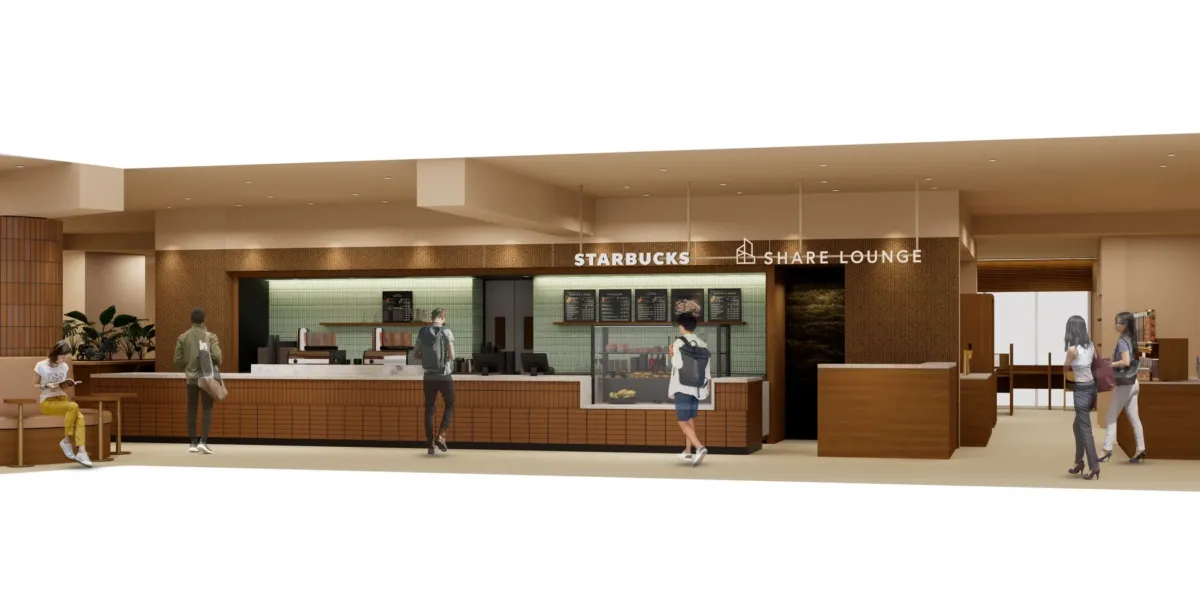 SHARE LOUNGEとSTARBUCKSのCGパース