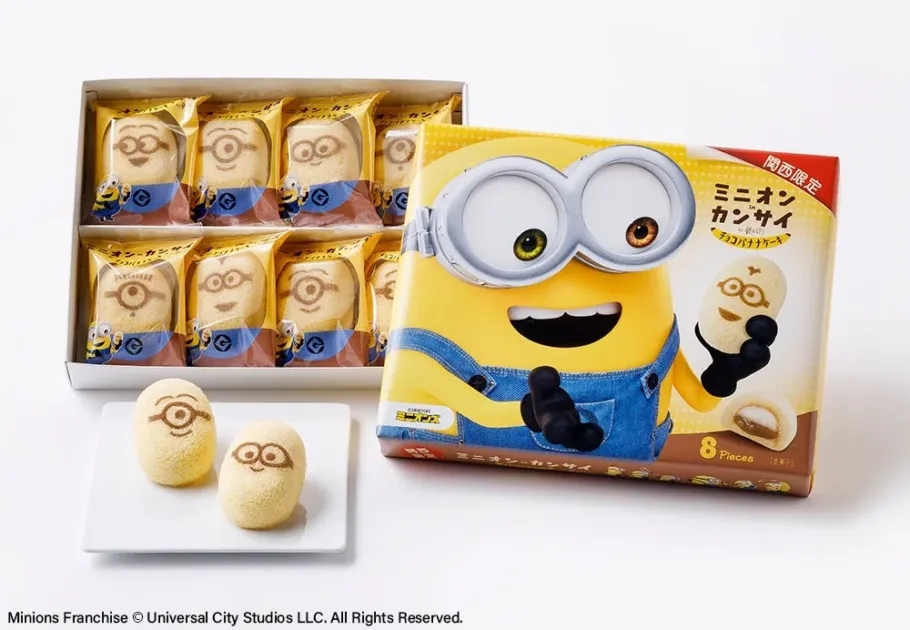 ミニオンinカンサイ チョコバナナケーキのパッケージ