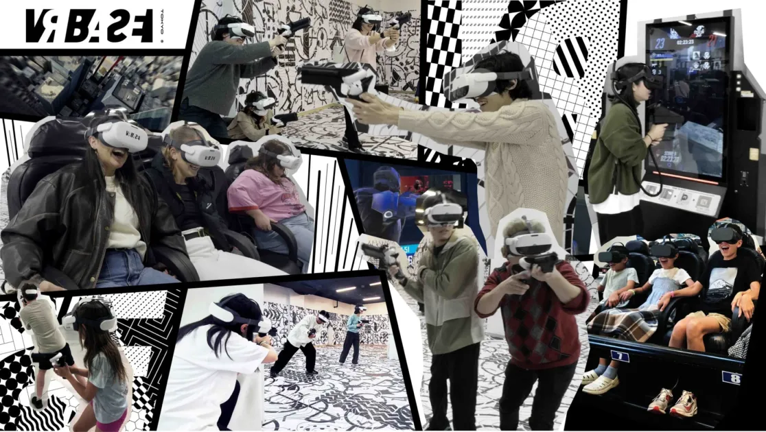 VR体験中の人々