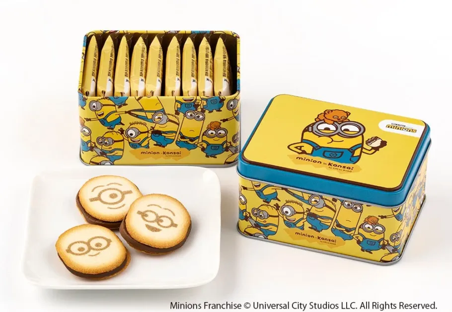 ティムと一緒のオリジナルデザイン缶に入ったクッキーサンド