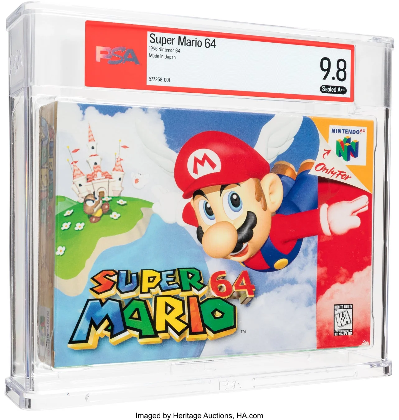未開封のNINTENDO64版スーパーマリオ64