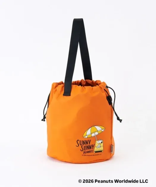 DRAWSTRING SHOULDER BAG REDDISH ORANGE
