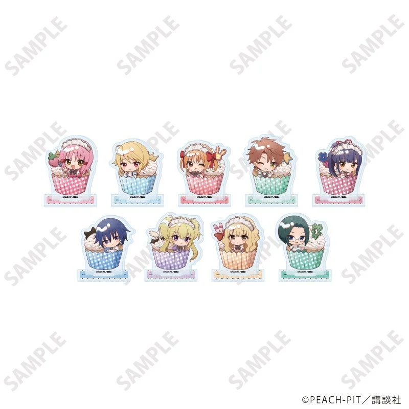 カップケーキに入ったちびキャラのアクリルスタンドが9種類並んだ画像