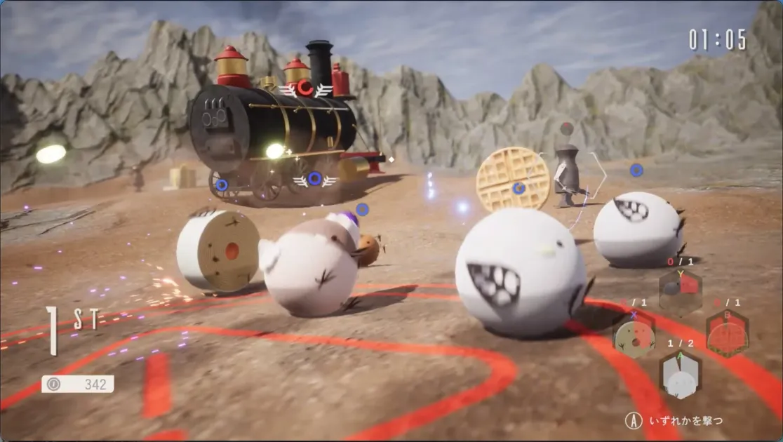 ビデオゲーム,レース,列車,キャラクター,砂漠,ワッフル,対戦,ファンタジー