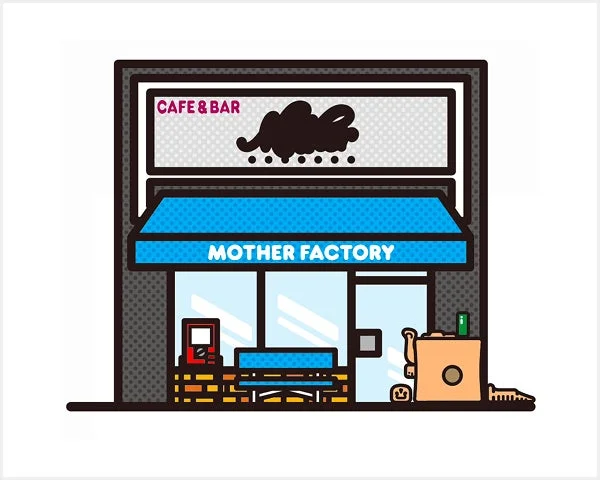 CAFE & BAR MOTHER FACTORYのイラスト