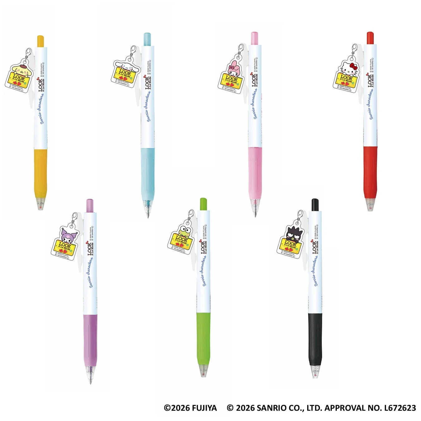 Sanrio characters LOOK A La Mode © 2026 FUJIYA © 2026 SANRIO CO., LTD. APPROVAL NO. L672623