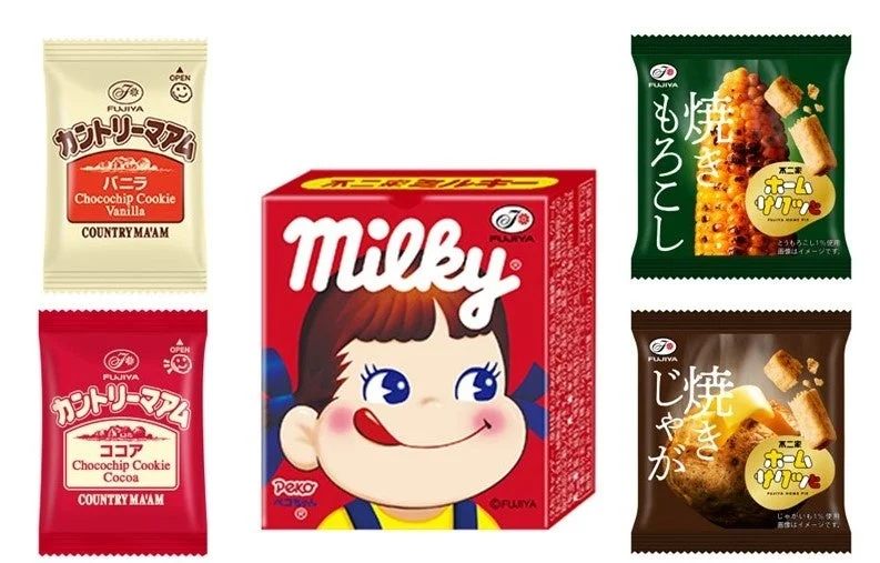 不二家のお菓子製品のコレクション