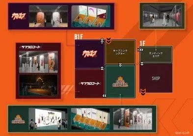 人気アニメ『ハイキュー!!』のイベント会場のフロアマップ