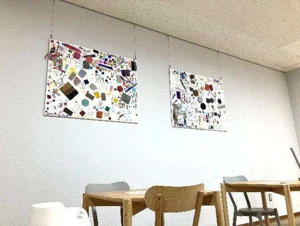 イベントで制作された壁のアート作品