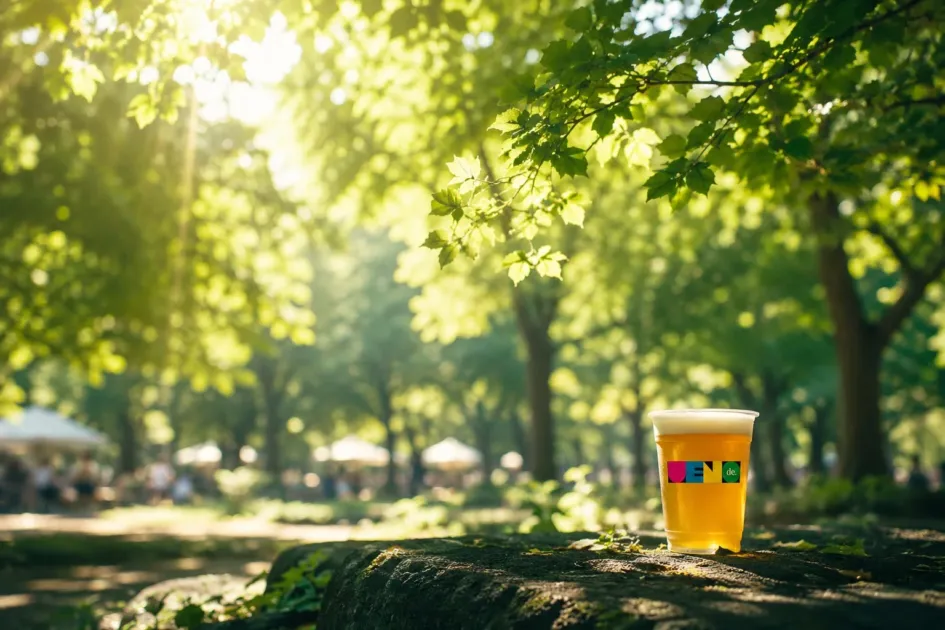 木漏れ日の下で乾杯